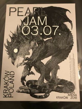 Pearl Jam Krakow Poland 2018 Show Edition Poster By Domaradzki Gabz