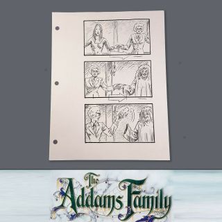 The Addams Family - Production Storyboard - Seance With Thing - Written S