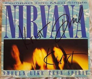 Nirvana Signed Album By Kurt Cobain,  Dave Grohl And Krist Novoselic