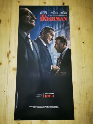 The Irishman Movie Poster 12x27 " Italian Scorsese De Niro Al Pacino