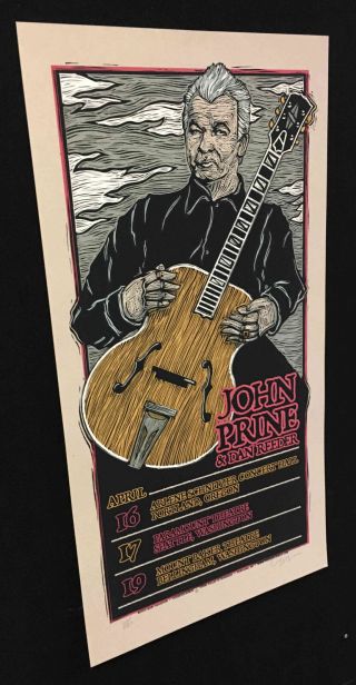 John Prine 2010 Northwest Tour Poster Dan Reeder Gary Houston S/N/COA 7