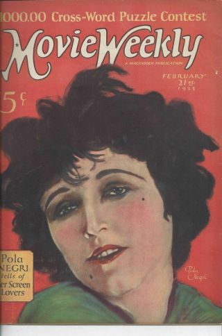 Movie Weekly - Pola Negri - February 21,  1925