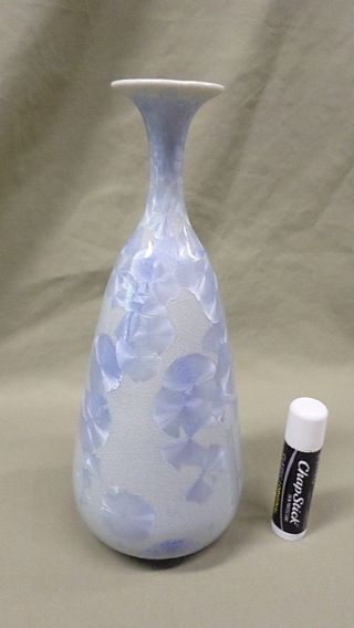 2848m Vtg Jack Boydston 7 " Vase Light Blue Crystalline Glaze Porcelain