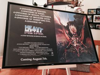 Big 11x17 Framed " Heavy Metal " Movie Soundtrack Lp Album Cd Promo Ad