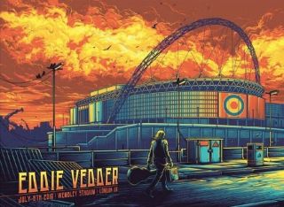Eddie Vedder Wembley Poster Pearl Jam