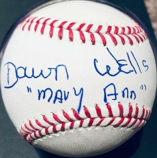 Dawn Wells Signed Official Baseball Gilligan 