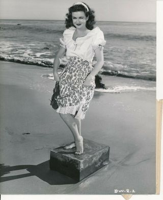 Joan Bennett Candid Malibu Beach Vintage 1947 Woman On The Beach Photo