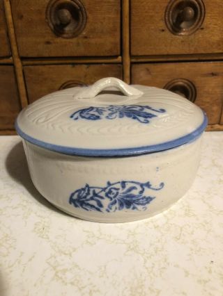 Blue White Wildflower Soap Dish With Lid