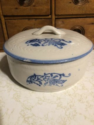 Blue White Wildflower Soap Dish With Lid 3