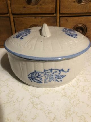 Blue White Wildflower Soap Dish With Lid 4