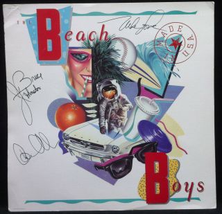Beach Boys Made In U.  S.  A.  Autographed Signed Lp Flat Carl Wilson Mike Love Bruce