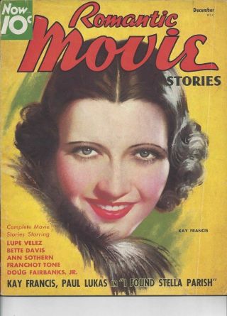 Romantic Movie Stories - Kay Francis - December 1935