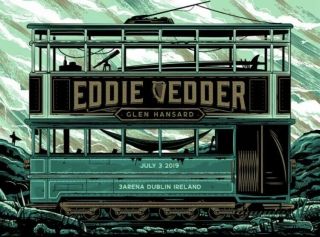 Pearl Jam Eddie Vedder 2019 Poster Dublin - Travis Price - Show Edition 7/3