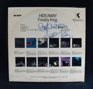 Freddy King Autographed Hideaway Album Blues Guitar