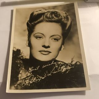 Alexis Smith Inscribed & Signed B&w Photo Hollywood (deceased) 5 X 7 Pin Up