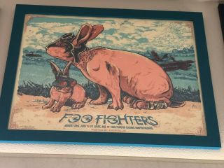 Signed Foo Fighters Poster 2015 St.  Louis Hollywood Casino By Angry Blue 364/400