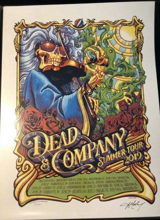 Dead & Company Summer Tour 2019 Poster Aj Masthay /1250 Bob Weir Grateful Dead
