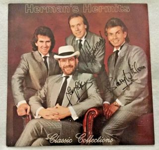 Autographed/signed Herman’s Hermits “classic Collections” Vinyl Leckenby,  2
