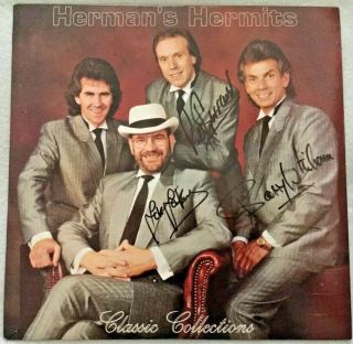 Autographed/Signed Herman’s Hermits “Classic Collections” Vinyl Leckenby,  2 2