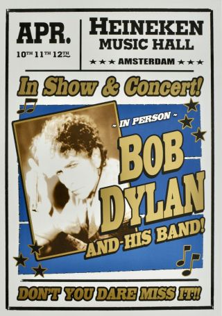 Bob Dylan Five 5 Concert Poster The Netherlands 2009/16 One With Mark Knopfler
