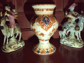Royal Delft De Porceleyne Fles Pynacker 6 " Handpainted & Gilt Vase /netherlands