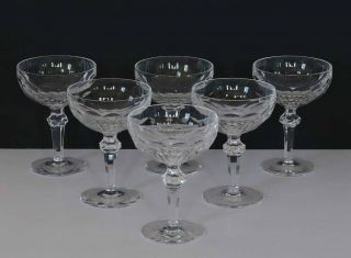 Waterford Crystal Glass Curraghmore Set Of 6 Champagne / Sherbet Glasses 5 1/2 "