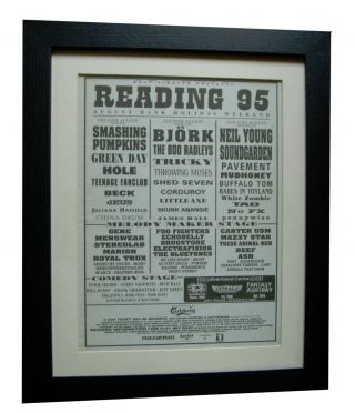 Reading Festival,  1995,  Rock,  Poster,  Ad,  Framed,  Fast Global Ship,  Tickets
