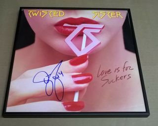 Dee Snider Signed,  Framed Twisted Sister Love Is For Suckers Vinyl Record Album