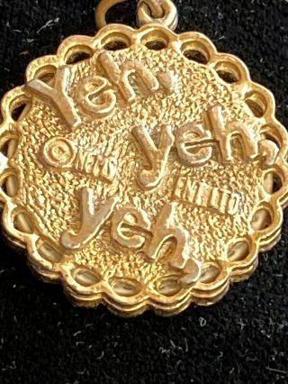 Vintage 1964 THE BEATLES Yeh,  Yeh,  Yeh PENDANT By NEMS ENT LTD 3