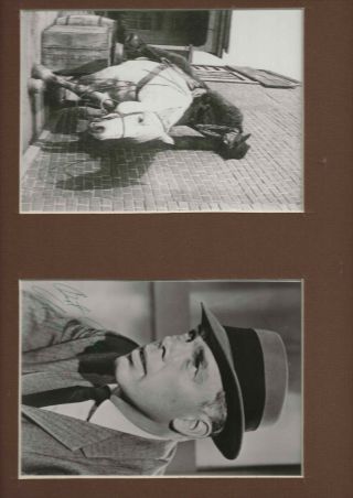 CAT BALLOU & ' M ' SQUAD Star w/ RARE Hand Signed matted photo by LEE MARVIN 2