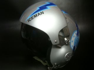 Top Gun Iceman Flight Helmet Movie Prop Fighter Pilot Decals Stickers Stripes