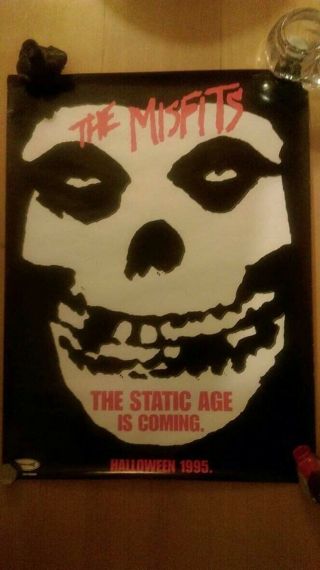Vintage The Misfits Halloween Promo Poster 1995 Danzig Horror Punk Static Age