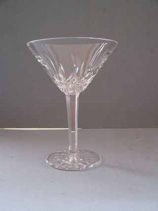 SET OF 2 LISMORE BY WATERFORD CRYSTAL CUT MARTINI TALL COCKTAIL GLASSES 2