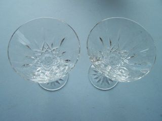 SET OF 2 LISMORE BY WATERFORD CRYSTAL CUT MARTINI TALL COCKTAIL GLASSES 3