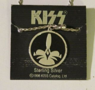 Kiss Official Peter Criss Icons Logo Necklace On Card 1998