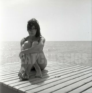 Marie Laforet 1961 In Swimsuit Venice 2 1/4 Camera Negative Peter Basch