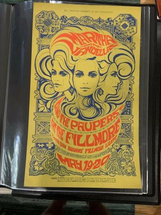 Bg 64 - 1 Poster,  Bill Graham,  Martha And The Vandellas,  Paupers,  Fillmore West