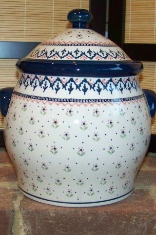 Polish Pottery Stoneware Boleslawiec Lg Container