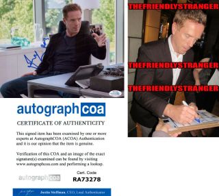 Damian Lewis Signed Autographed " Billions " 8x10 Photo B - Proof - Axe Acoa