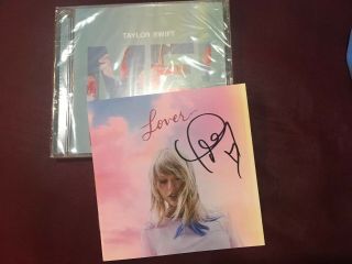 Taylor Swift Signed Autographed Lover Cd Booklet And Me Cd Single