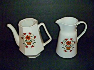 Vintage Homer Laughlin China - Regency - Dover - Tea Pot & Pitcher - Rare Bayberry