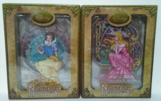Disney Store Nouveau Princess Snow White & Sleeping Beauty Aurora Stained Glass
