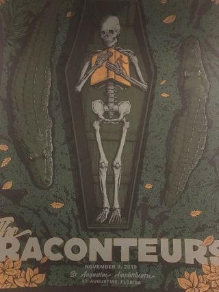The Raconteurs Poster St Augustine Florida Concert 11/9/19 Rare Jack White