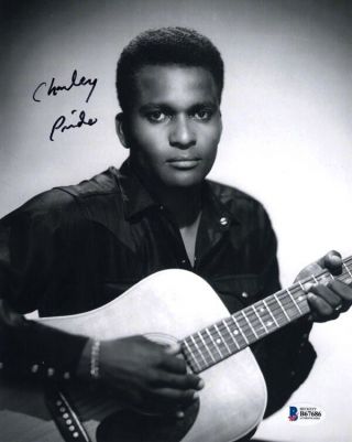 Charley Pride Signed Autographed 8x10 Photo Country Music Legend Beckett Bas