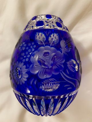 Signed Meissen Crystal bleikristall Hand Cut Glass Vase 2