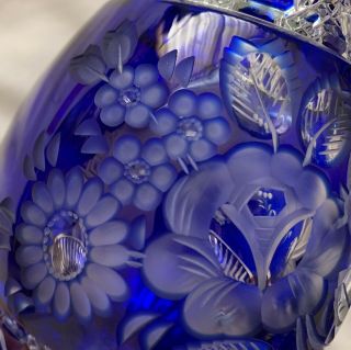 Signed Meissen Crystal bleikristall Hand Cut Glass Vase 6