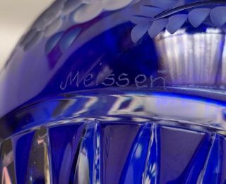 Signed Meissen Crystal bleikristall Hand Cut Glass Vase 7
