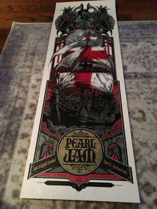Pearl Jam 2012 Isle Of Wight Concert Poster Rhys Cooper And Ken Taylor Artisted