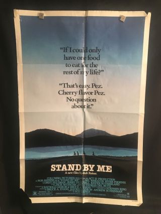 Stand By Me Rare 1986 One Sheet Movie Poster Pez Rated R Style,  River Phoenix