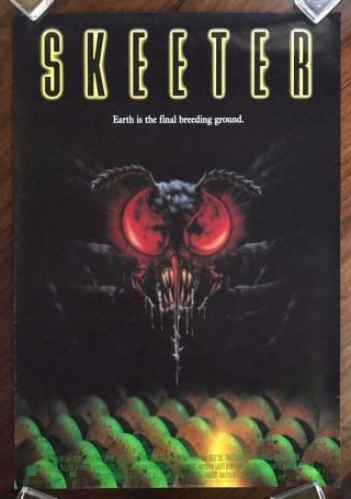 Skeeter 1993 Killer Mosquitos Toxic Waster Eco Terror Horror Vhs Video Poster Nm